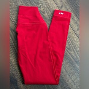 SET Active Sportbody Leggings Red Size Small High Rise